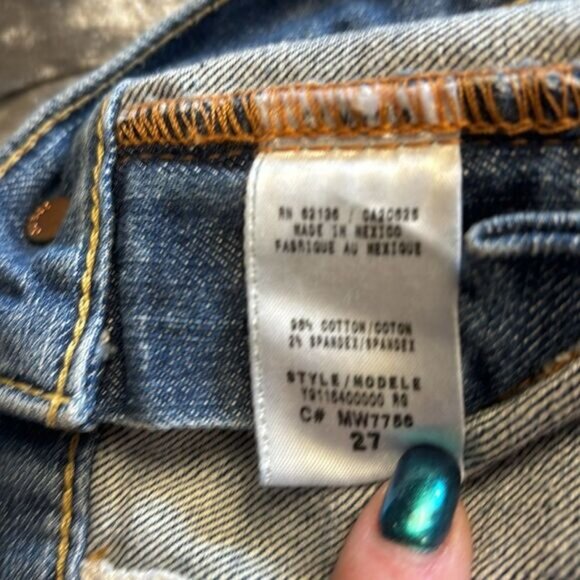 Guess Jeans Foxy Flare Leg embroidered distressed jeans, size 27, excellent - Picture 15 of 16